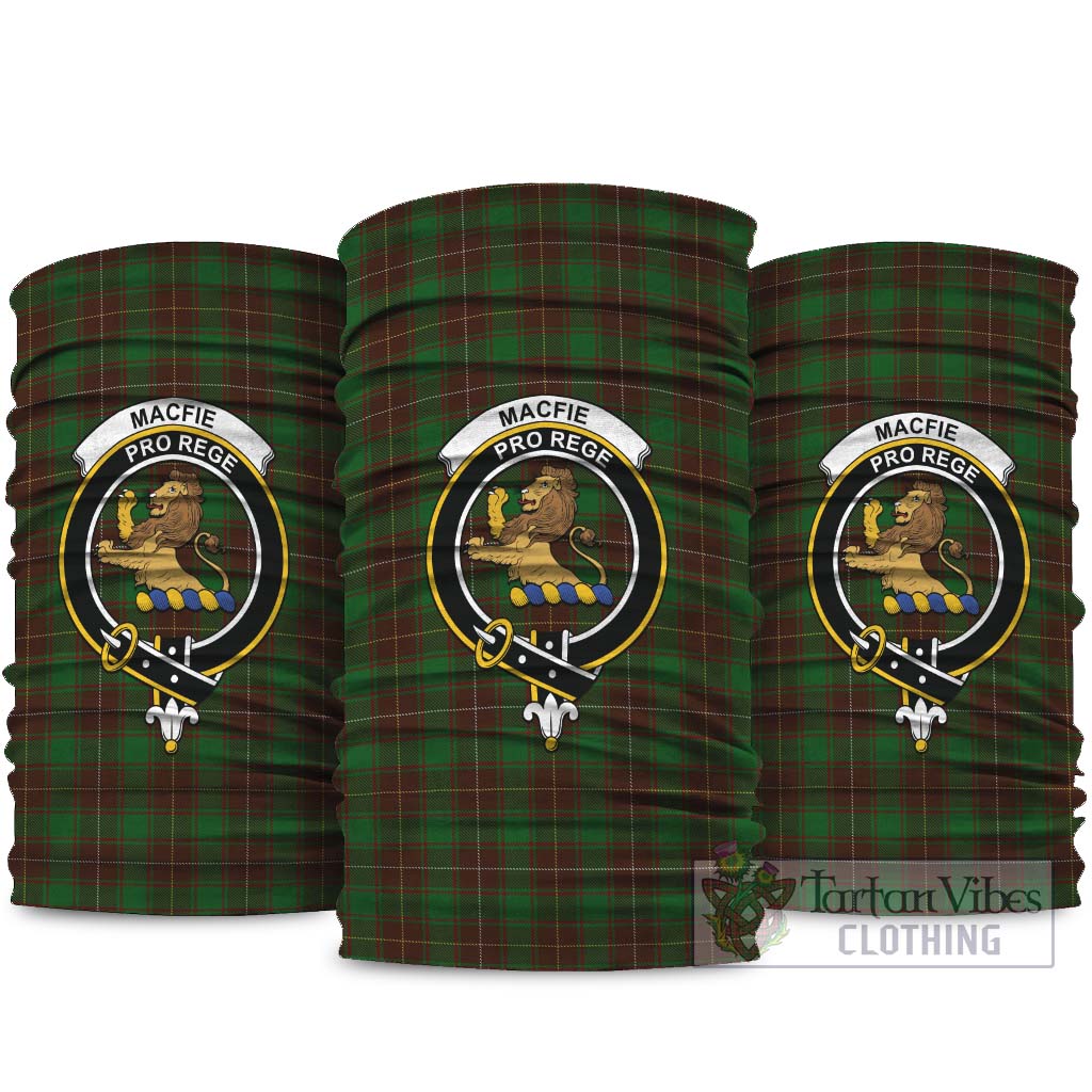 MacFie Hunting Tartan Neck Gaiters, Tartan Bandanas, Tartan Head Band with Family Crest