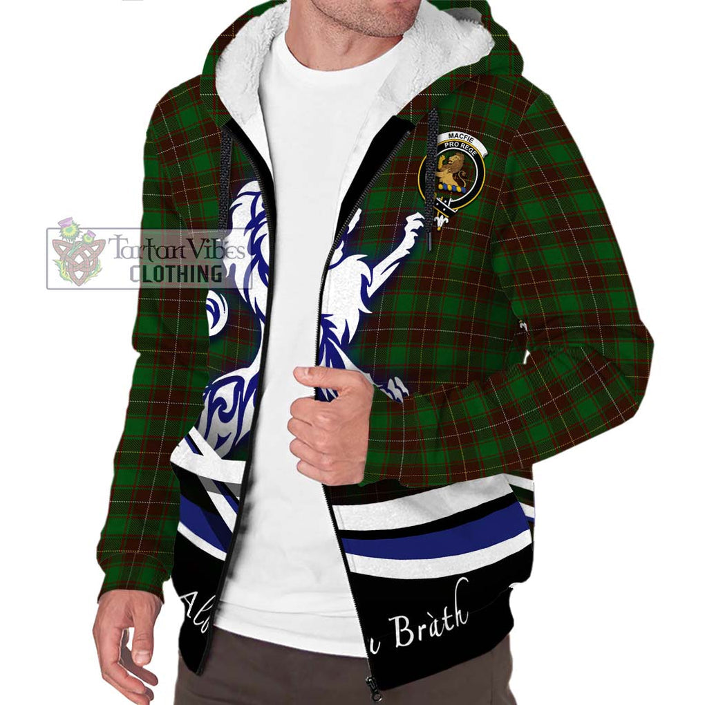 MacFie Hunting Tartan Sherpa Hoodie with Alba Gu Brath Regal Lion Emblem Unisex S - Tartanvibesclothing Shop