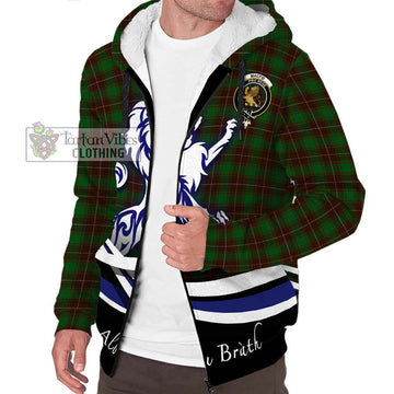 MacFie Hunting Tartan Sherpa Hoodie with Alba Gu Brath Regal Lion Emblem