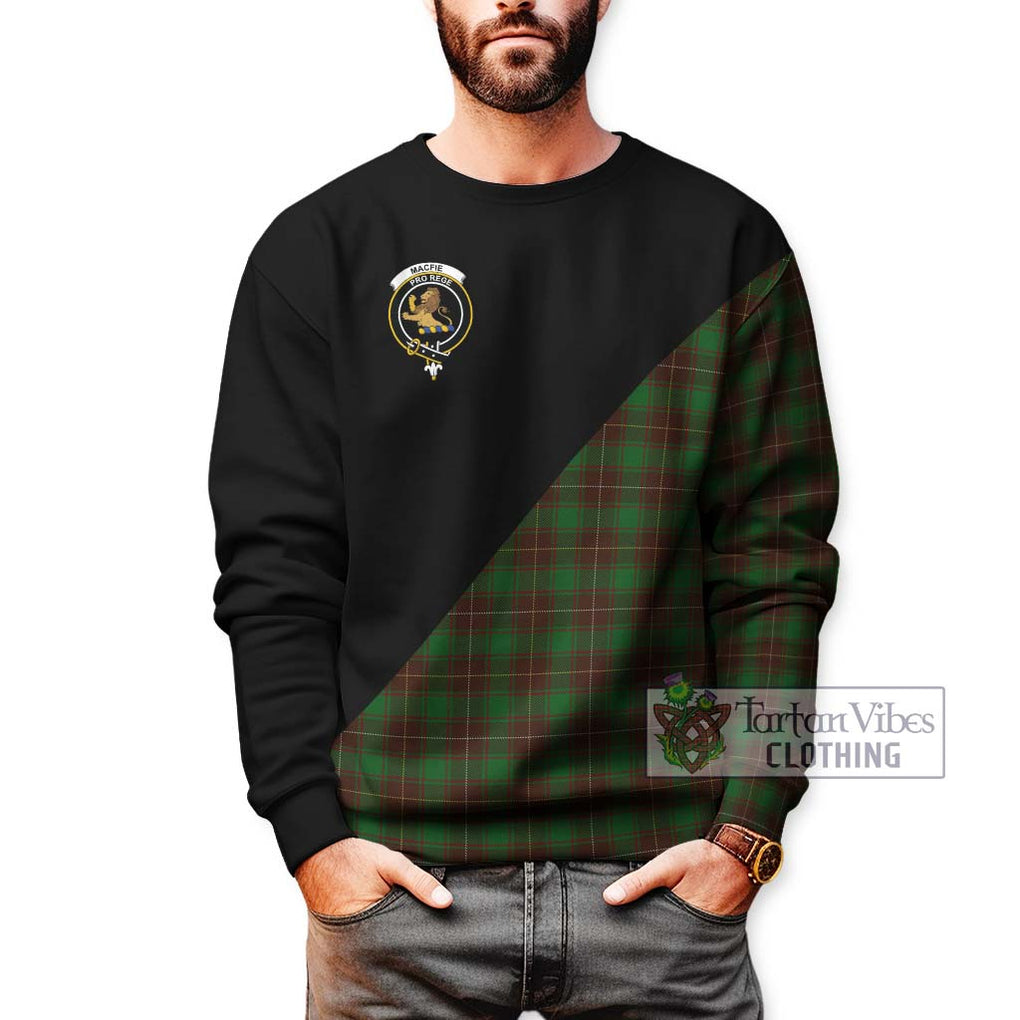 MacFie Hunting Tartan Sweatshirt with Family Crest and Military Logo Style Unisex - Tartanvibesclothing Shop