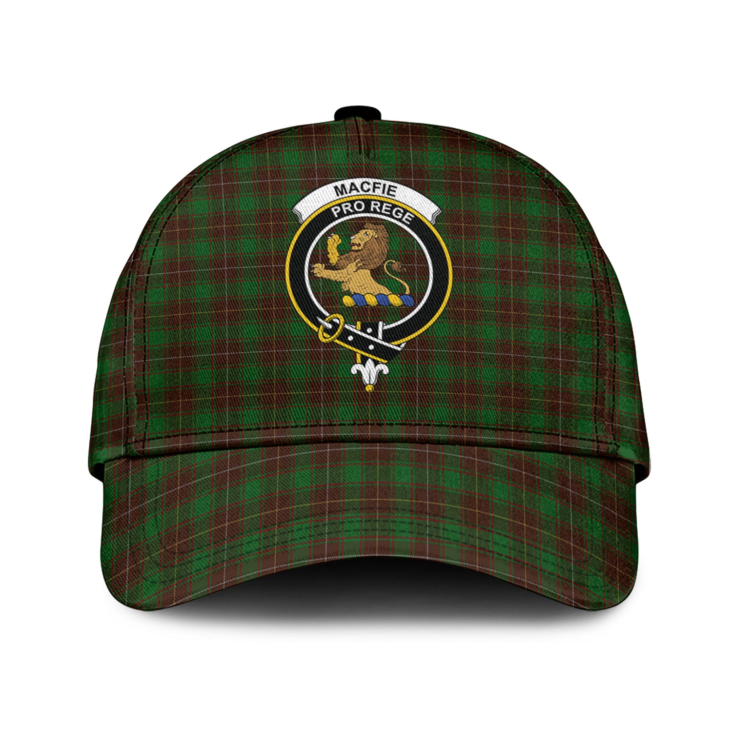 MacFie Hunting Tartan Classic Cap with Family Crest Classic Cap Universal Fit - Tartan Vibes Clothing