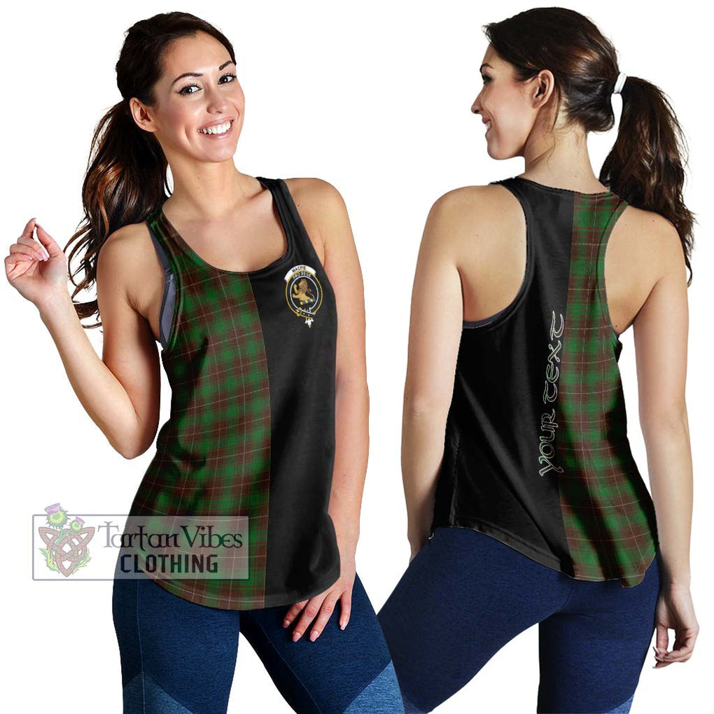 MacFie Hunting Tartan Women's Racerback Tanks with Family Crest and Half Of Me Style 4XL - Tartanvibesclothing Shop