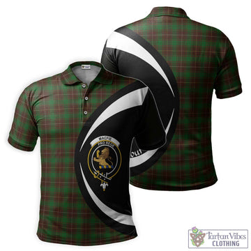 MacFie Hunting Tartan Men's Polo Shirt with Family Crest Circle Style