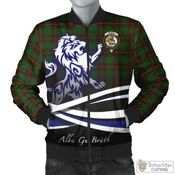 MacFie Hunting Tartan Bomber Jacket with Alba Gu Brath Regal Lion Emblem