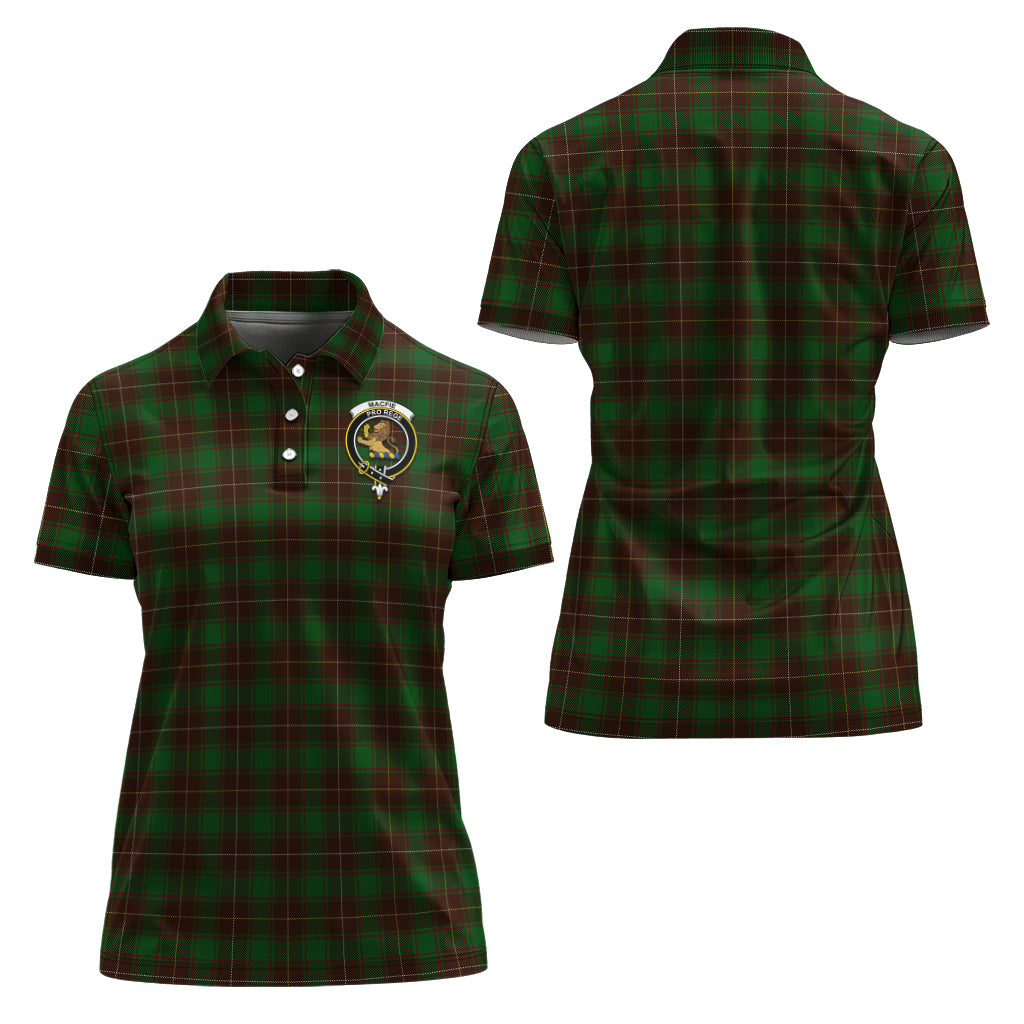 MacFie Hunting Tartan Polo Shirt with Family Crest For Women Women - Tartan Vibes Clothing