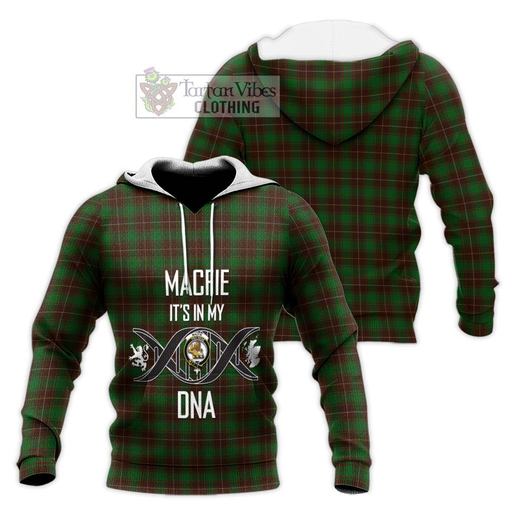 MacFie Hunting Tartan Knitted Hoodie with Family Crest DNA In Me Style Unisex Knitted Pullover Hoodie - Tartanvibesclothing Shop