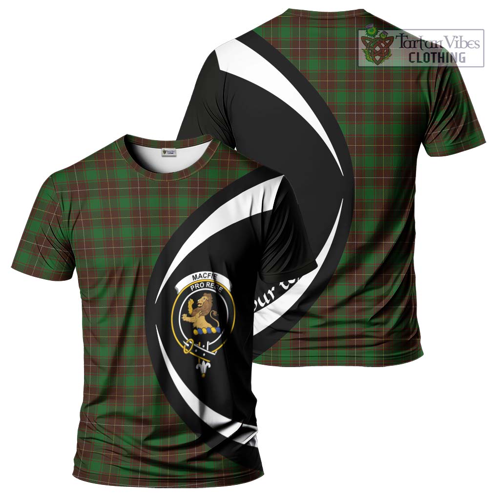 Tartan Vibes Clothing MacFie Hunting Tartan T-Shirt with Family Crest Circle Style