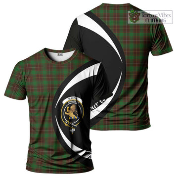 MacFie Hunting Tartan T-Shirt with Family Crest Circle Style