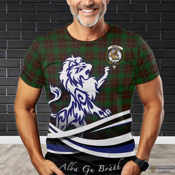 MacFie Hunting Tartan T-Shirt with Alba Gu Brath Regal Lion Emblem