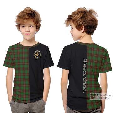 MacFie Hunting Tartan Kid T-Shirt with Family Crest and Half Of Me Style