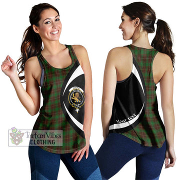 MacFie Hunting Tartan Women's Racerback Tanks with Family Crest Circle Style