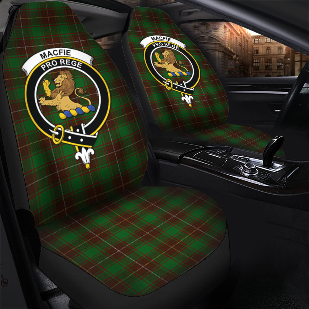 MacFie Hunting Tartan Car Seat Cover with Family Crest - Tartanvibesclothing