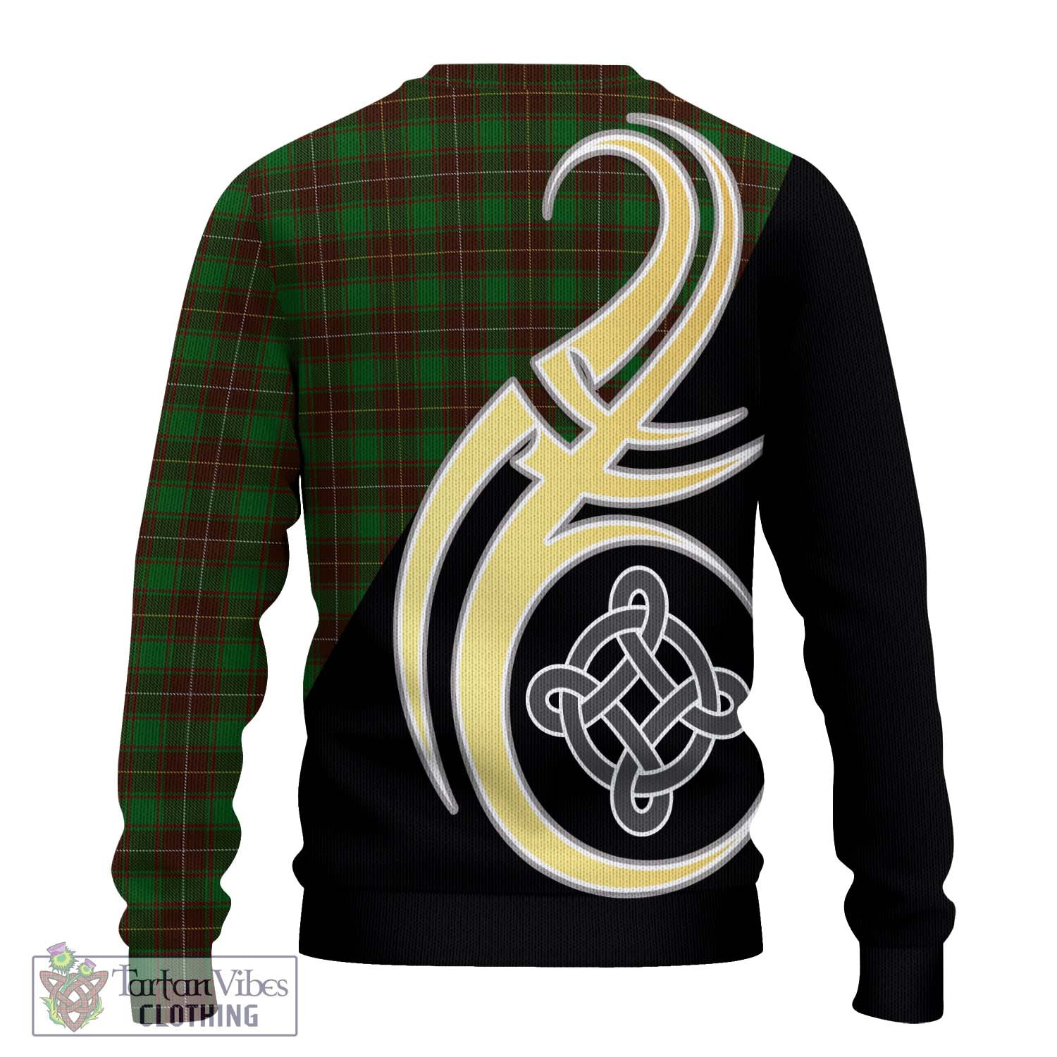 MacFie Hunting Tartan Knitted Sweater with Family Crest and Celtic Symbol Style - Tartan Vibes Clothing