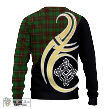 MacFie Hunting Tartan Ugly Sweater with Family Crest and Celtic Symbol Style