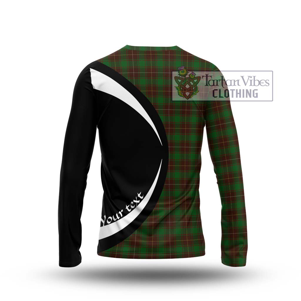 MacFie Hunting Tartan Long Sleeve T-Shirt with Family Crest Circle Style - Tartan Vibes Clothing