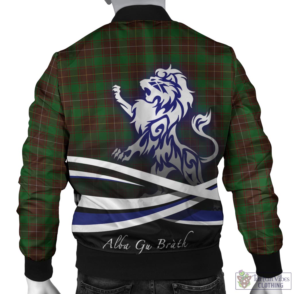 Tartan Vibes Clothing MacFie Hunting Tartan Bomber Jacket with Alba Gu Brath Regal Lion Emblem