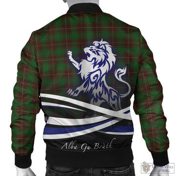 MacFie Hunting Tartan Bomber Jacket with Alba Gu Brath Regal Lion Emblem