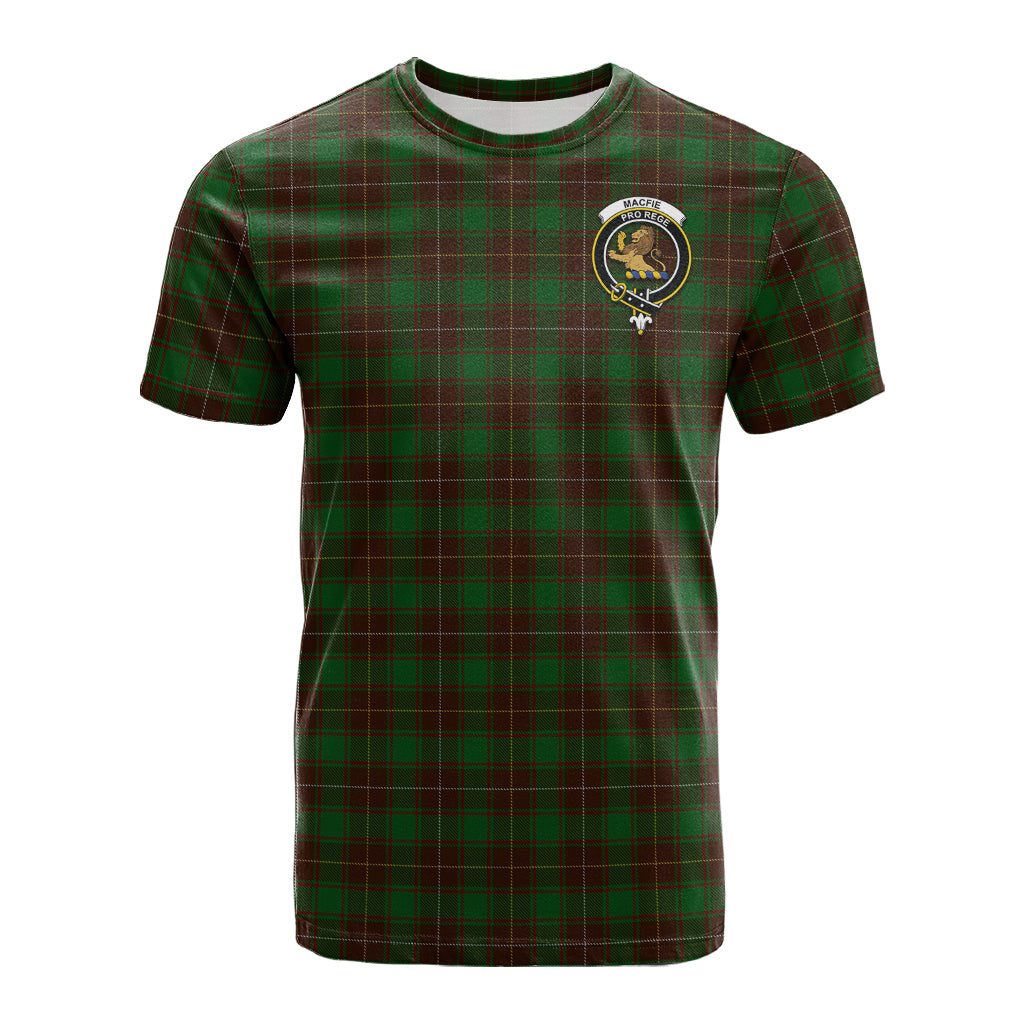 MacFie Hunting Tartan T-Shirt with Family Crest - Tartan Vibes Clothing