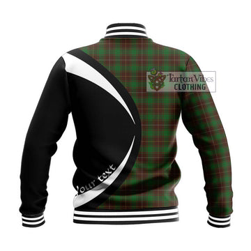 MacFie Hunting Tartan Baseball Jacket with Family Crest Circle Style