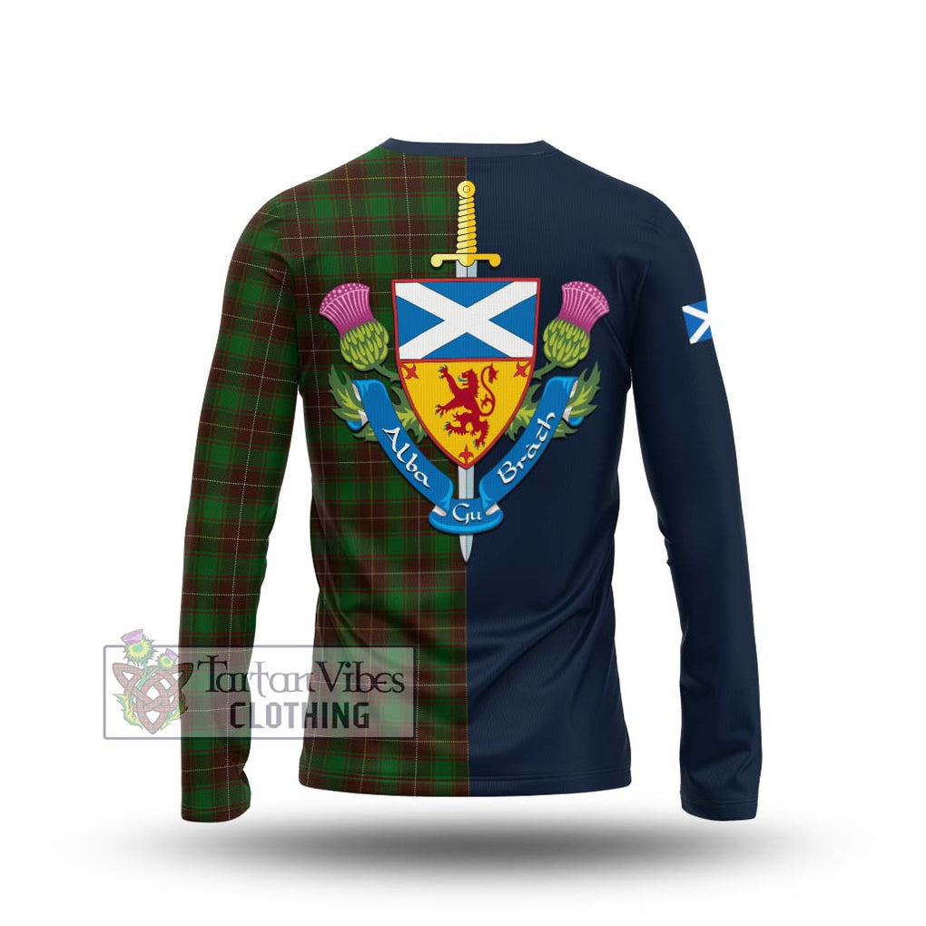 Tartan Vibes Clothing MacFie Hunting Tartan Long Sleeve T-Shirt with Scottish Lion Royal Arm Half Style