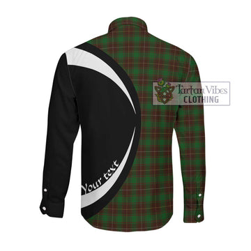 MacFie Hunting Tartan Long Sleeve Button Up with Family Crest Circle Style