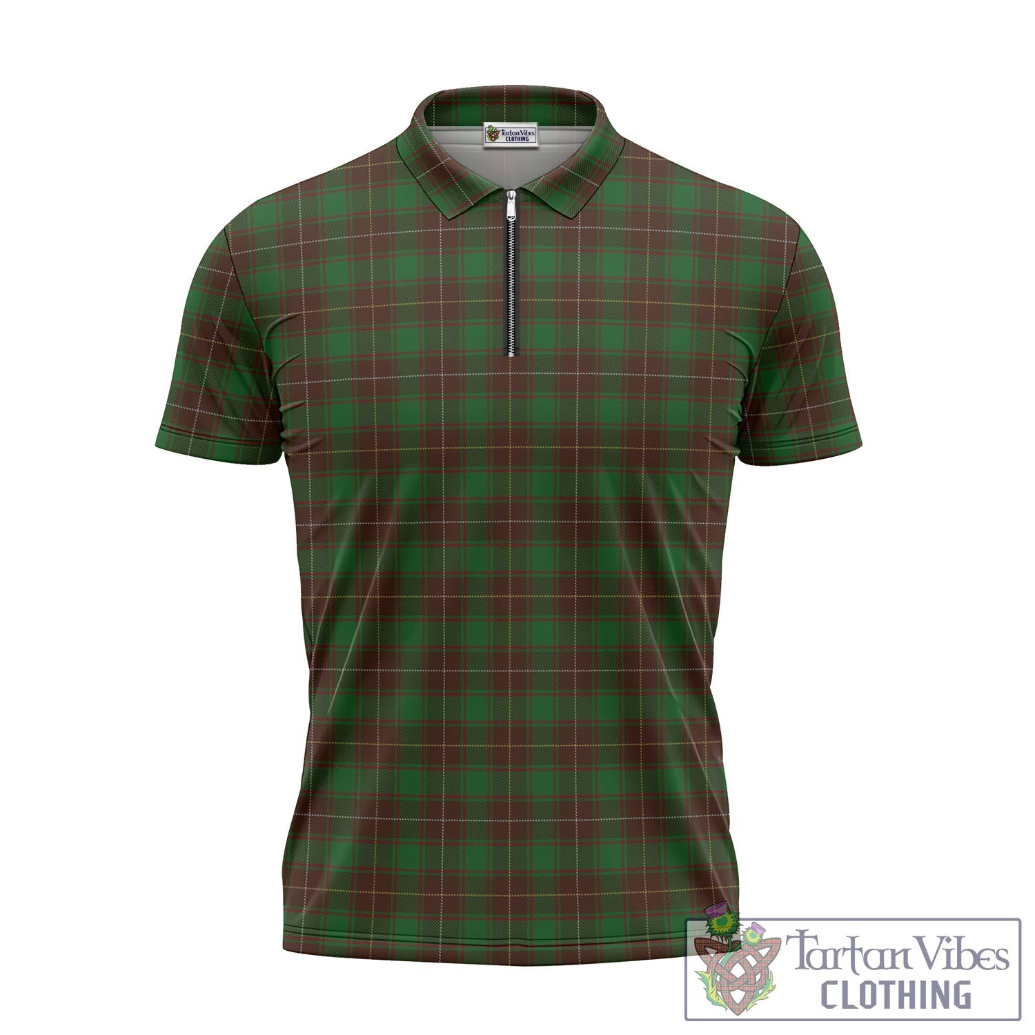 Tartan Vibes Clothing MacFie Hunting Tartan Zipper Polo Shirt