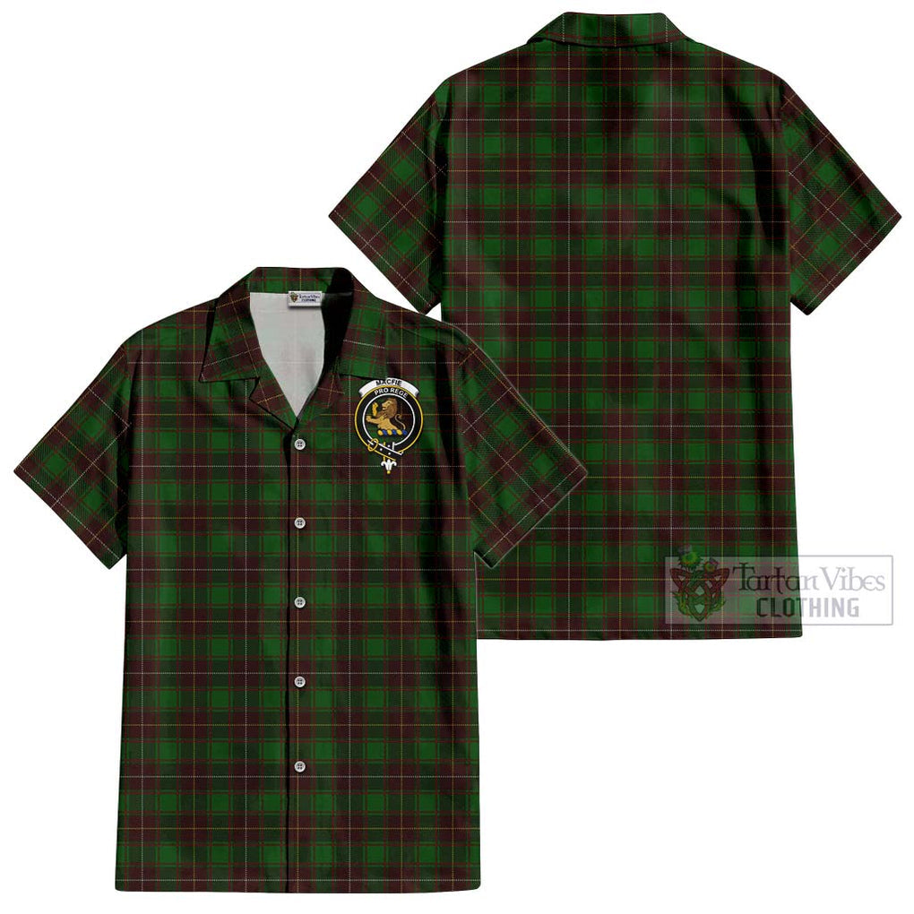 MacFie Hunting Tartan Cotton Hawaiian Shirt with Family Crest Kid - Tartan Vibes Clothing