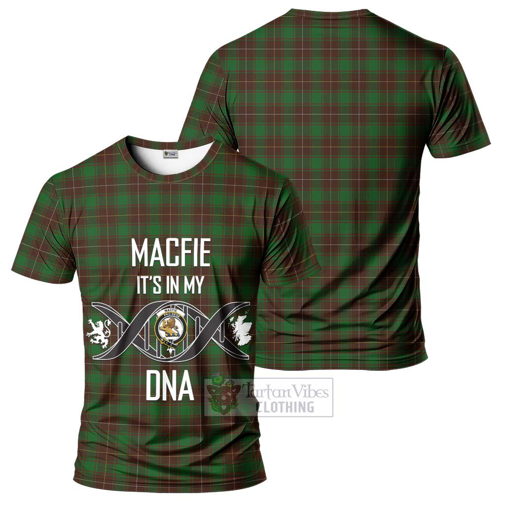 MacFie Hunting Tartan T-Shirt with Family Crest DNA In Me Style - Tartan Vibes Clothing