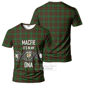 MacFie Hunting Tartan T-Shirt with Family Crest DNA In Me Style