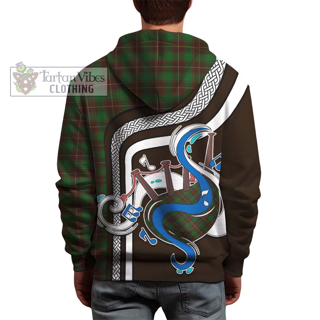 Tartan Vibes Clothing MacFie Hunting Tartan Hoodie with Epic Bagpipe Style