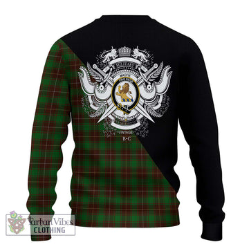 MacFie Hunting Tartan Ugly Sweater with Family Crest and Military Logo Style