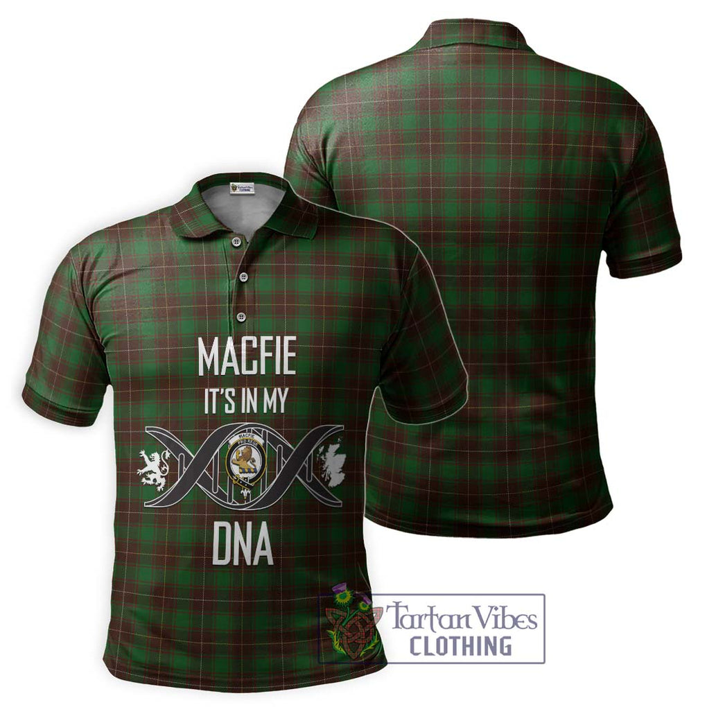 MacFie Hunting Tartan Polo Shirt with Family Crest DNA In Me Style - Tartanvibesclothing Shop