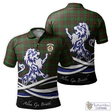 MacFie Hunting Tartan Polo Shirt with Alba Gu Brath Regal Lion Emblem