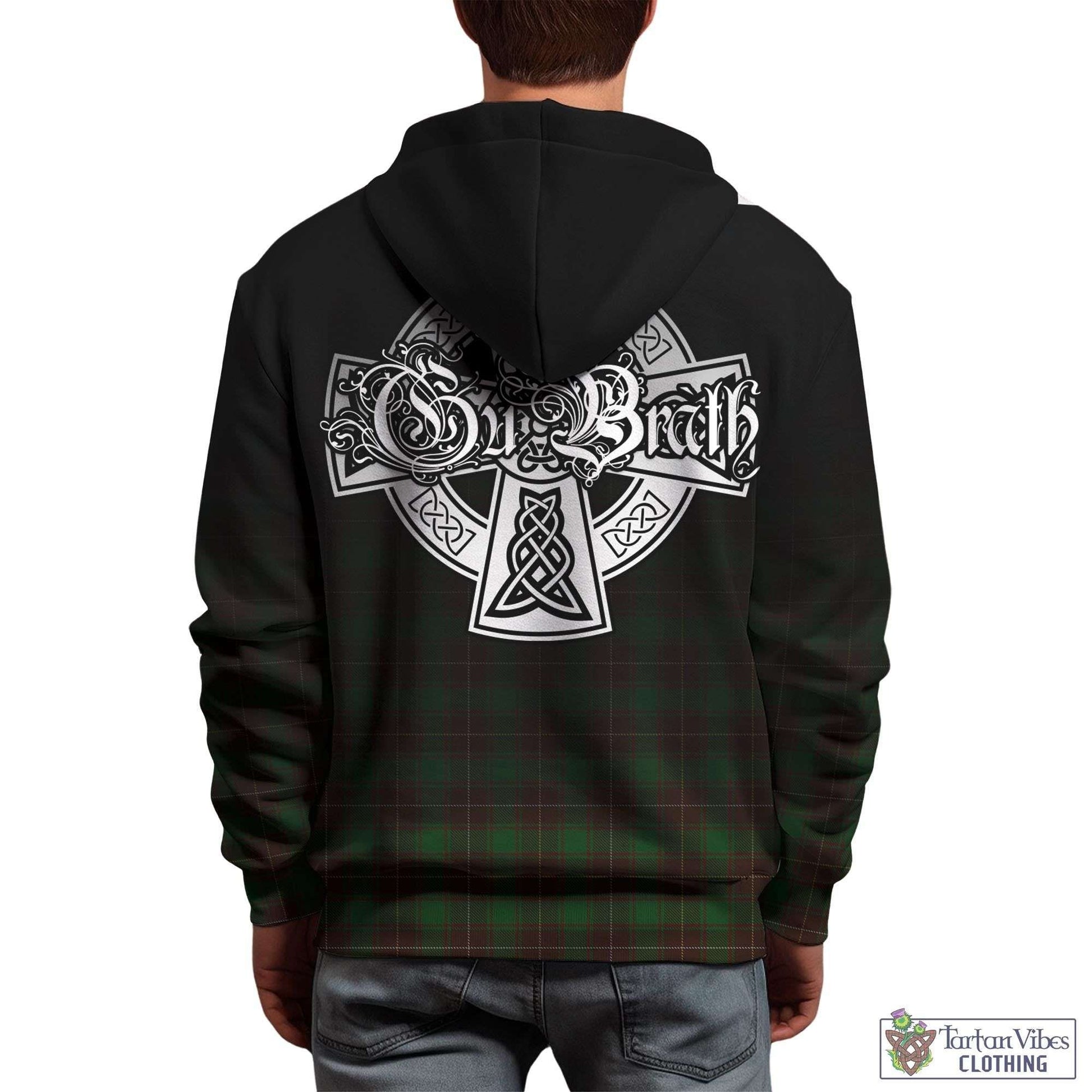 Tartan Vibes Clothing MacFie Hunting Tartan Hoodie Featuring Alba Gu Brath Family Crest Celtic Inspired