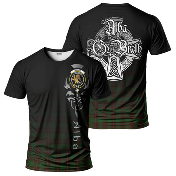 MacFie Hunting Tartan T-Shirt Featuring Alba Gu Brath Family Crest Celtic Inspired