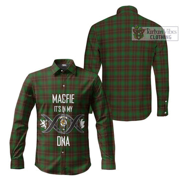 MacFie Hunting Tartan Long Sleeve Button Shirt with Family Crest DNA In Me Style