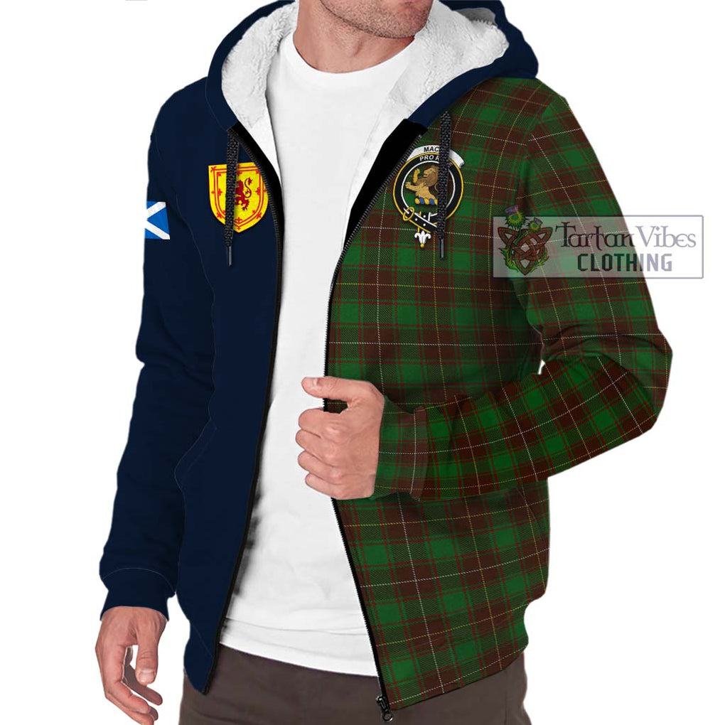 Tartan Vibes Clothing MacFie Hunting Tartan Sherpa Hoodie with Scottish Lion Royal Arm Half Style