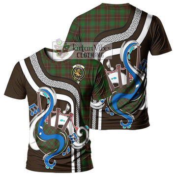 MacFie Hunting Tartan T-Shirt with Epic Bagpipe Style