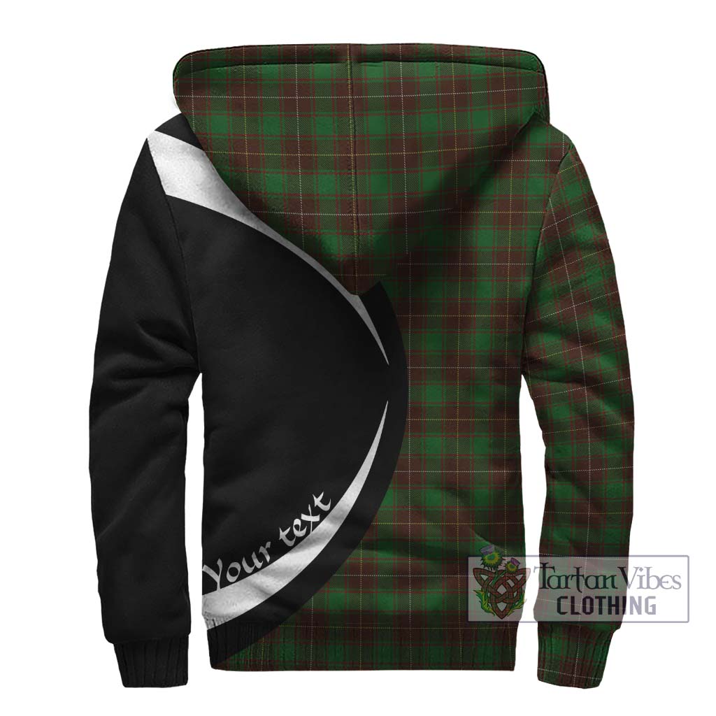 MacFie Hunting Tartan Sherpa Hoodie with Family Crest Circle Style - Tartan Vibes Clothing