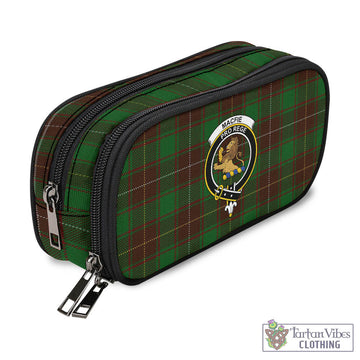 MacFie Hunting Tartan Pen and Pencil Case with Family Crest