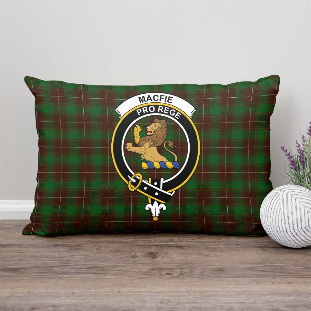 MacFie Hunting Tartan Pillow Cover with Family Crest Rectangle Pillow Cover - Tartanvibesclothing