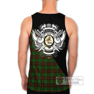 MacFie Hunting Tartan Men's Tank Top with Family Crest and Military Logo Style