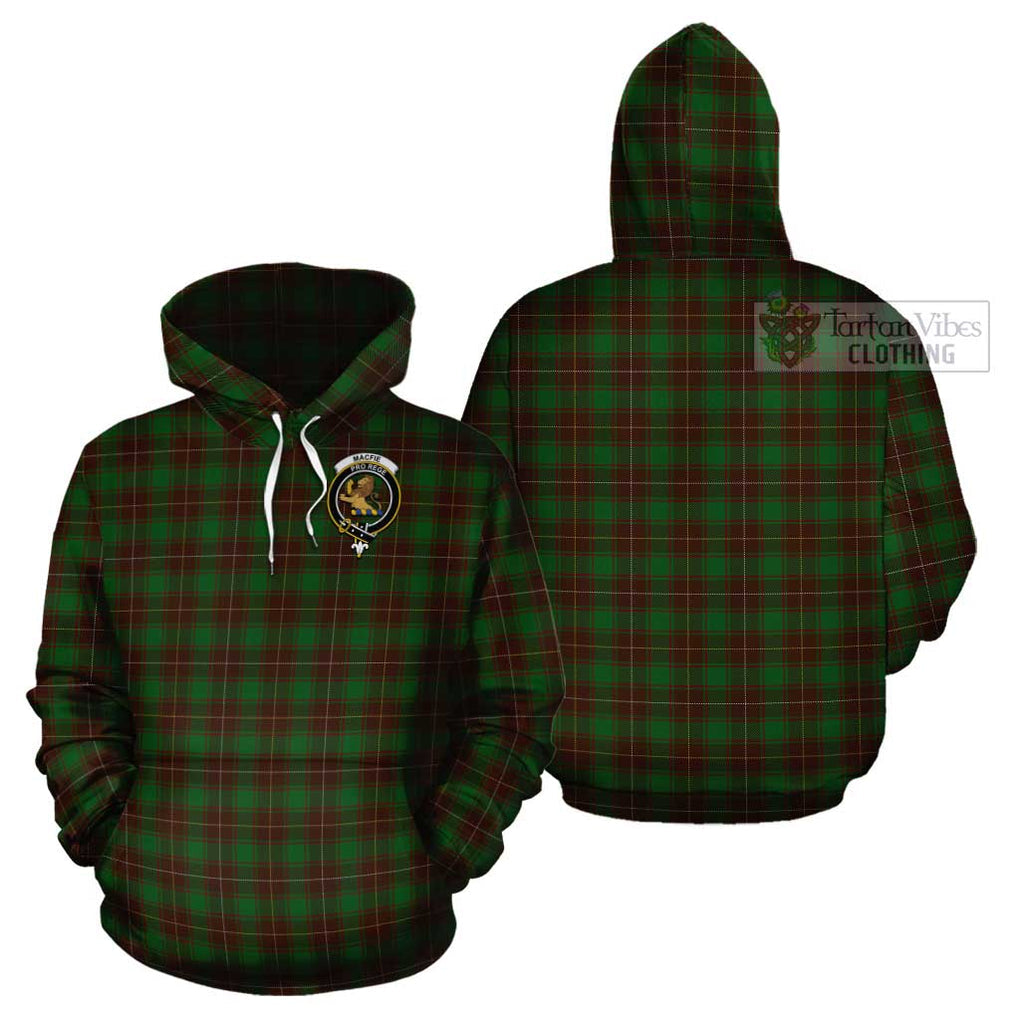 MacFie Hunting Tartan Cotton Hoodie with Family Crest Pullover Hoodie - Tartan Vibes Clothing