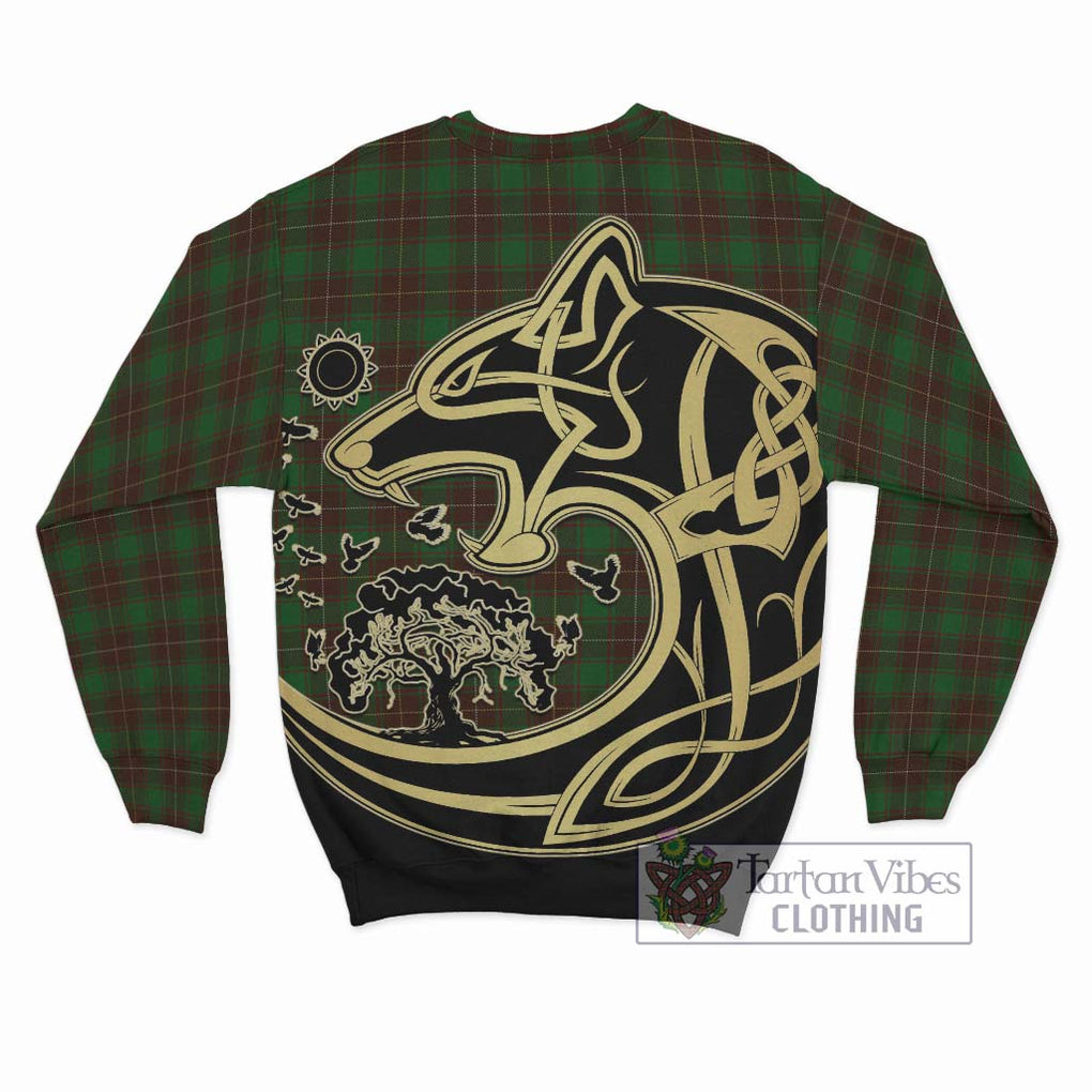 MacFie Hunting Tartan Sweatshirt with Family Crest Celtic Wolf Style - Tartan Vibes Clothing