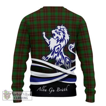 MacFie Hunting Tartan Ugly Sweater with Alba Gu Brath Regal Lion Emblem