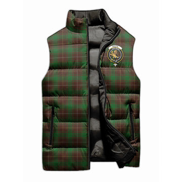 MacFie Hunting Tartan Sleeveless Puffer Jacket with Family Crest