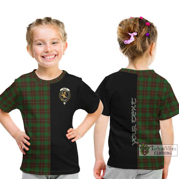 MacFie Hunting Tartan Kid T-Shirt with Family Crest and Half Of Me Style