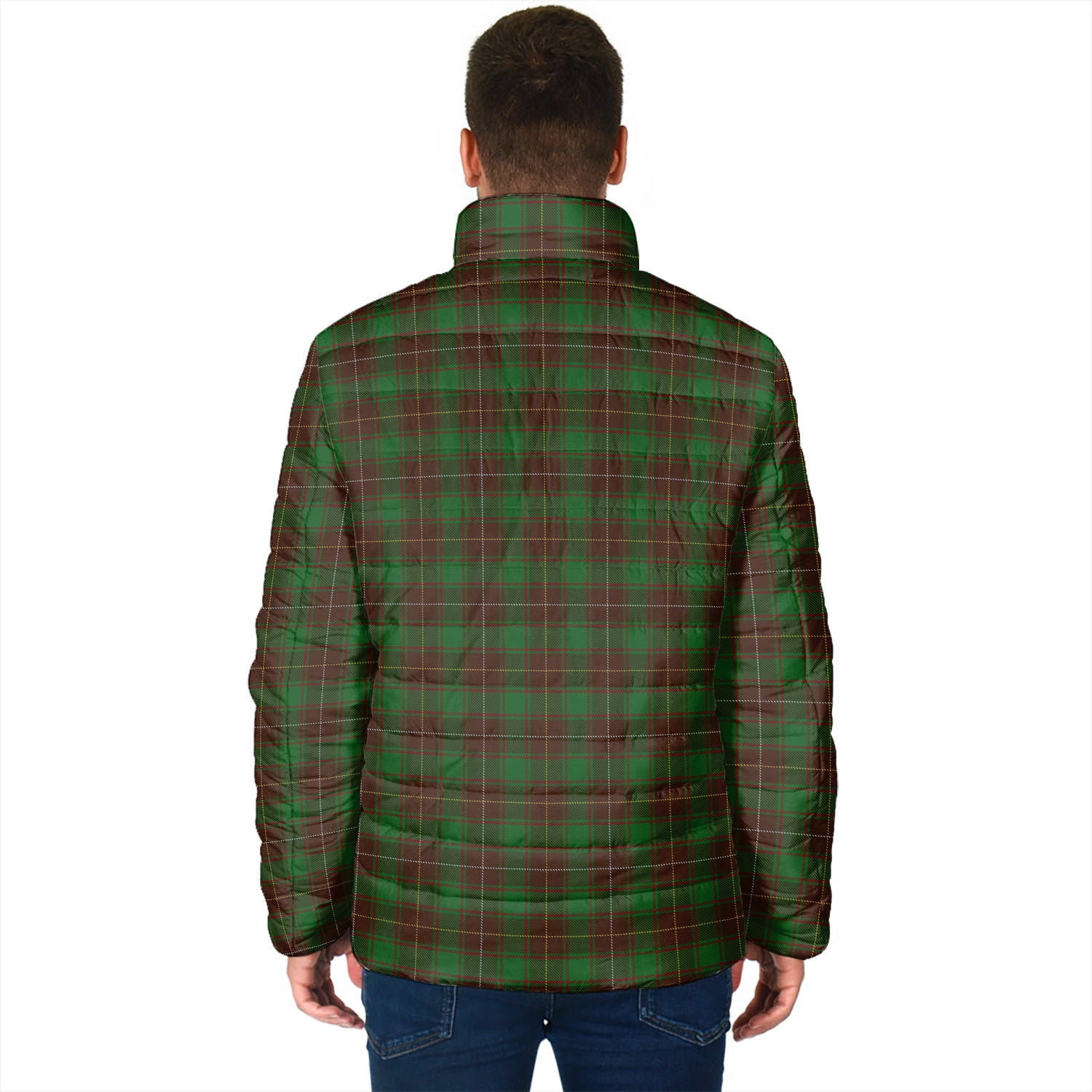 MacFie Hunting Tartan Padded Jacket with Family Crest - Tartan Vibes Clothing