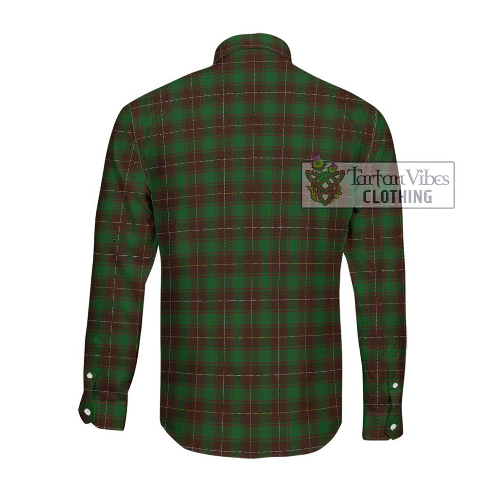 MacFie Hunting Tartan Long Sleeve Button Shirt with Family Crest DNA In Me Style - Tartanvibesclothing Shop