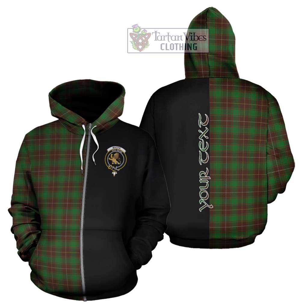 Tartan Vibes Clothing MacFie Hunting Tartan Hoodie with Family Crest and Half Of Me Style